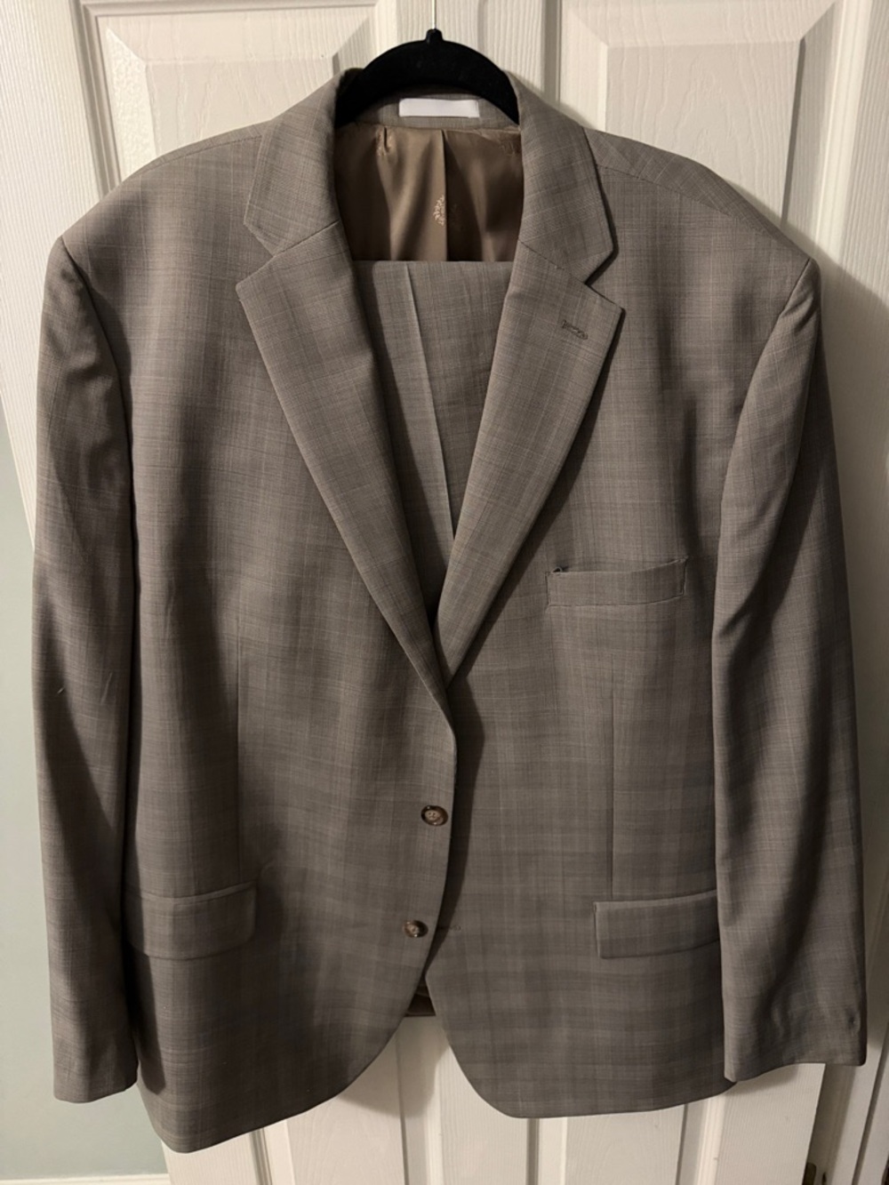 Ralph Lauren Gray Plaid Two-Piece Suit (Coat and Pants)